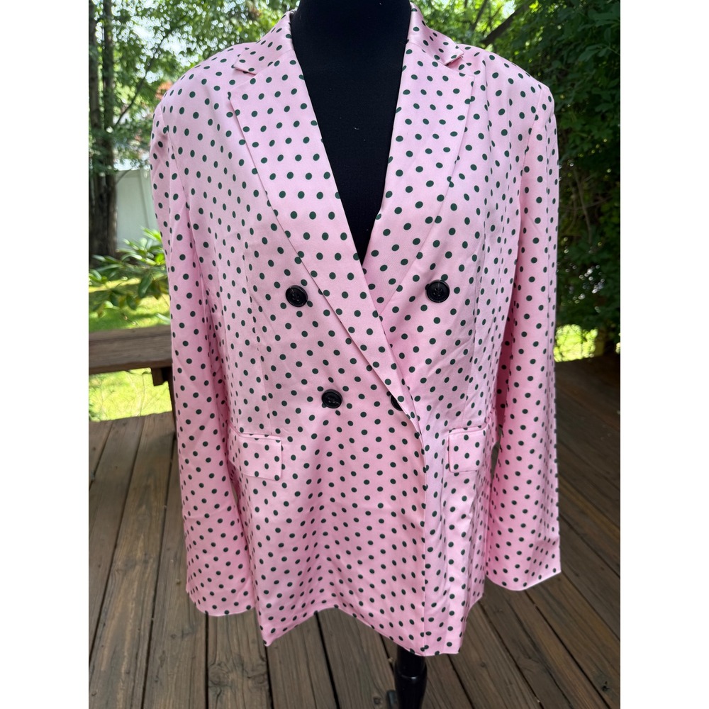 Vineyard Vines Kentucky Derby Blazer Pink Green Polka Dot Double Breasted Jacket